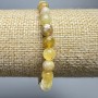 Armband aus gelbem Opal, glatte Kugeln 6,5 mm, Länge ca. 18 cm (Stretch)