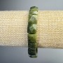 Armband aus kanadischem Jadeit – Naturstein, facettiert rechteckig, Abmessungen 9×10×5 mm, 5 mm ±, Länge 18 cm ± (elastisch)