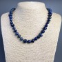 Kette aus Lapislazuli, Naturstein, facettierte Perlen, Durchmesser 10×7 mm, Länge ca. 50 cm