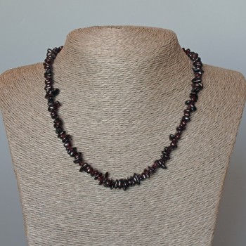 Granat-Halskette aus natürlichem Stein, facettierte Perlen, Durchmesser 6×2 mm, Länge 45 cm