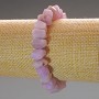 Armband aus Kunzit Naturstein, facettierte Rondell-Perlen, Durchmesser ca. 10×7 mm, Länge 18 cm (Elastikband)