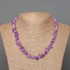 Collier aus Charoit-Naturstein-Chips, Durchmesser 9×3 mm, Länge ca. 47 cm