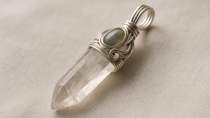 How to Make a Simple Wire Wrapped Crystal Pendant