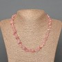 Tourmaline Quartz Necklace, Natural Stone Chips, 8x3 mm, Length 47 cm