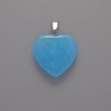 Heart Pendant with Aquamarine, 20×20×6 mm ±, length 28 mm