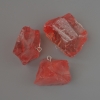 Pendant with unpolished chalcedony stone, sizes 20x29 to 27x34 mm, assorted