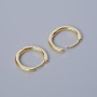 Congo ear wires for earrings, gold-tone metal, 14.5×16×2 mm, pair