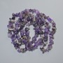 Beads of natural amethyst, natural stone chips, diameter 13×5 mm, length 84 cm on a thread