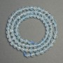 Beads of natural Topaz, faceted round bead, 4 mm diameter ±, 38 cm length ±