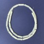 Natural Mother-of-Pearl Beads, Cylindrical 14x4 mm, on Thread, Length 40 cm+