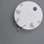 Stud Earrings with Cap, Silver-Colored Metal and White Crystals