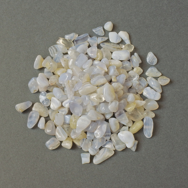 Natural Blue Agate Chip, Undrilled, 8-14×5-8 mm ± (per 100 g ±)