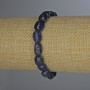 Lapis Lazuli Faceted Bracelet, 10x7mm beads, Stretch, 18cm