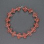 Chalcedony Beads in Four-Leaf Clover Shape, Natural Stone, diameter 13×13 mm, length 20 cm ±
