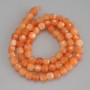 Nephrite Mashan Faceted Cube Beads, 6x6 mm, on a thread, length 40 cm+