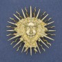 Yarilo Brooch-Pendant in Golden Metal 59mm+
