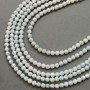 Beads Czech Crystal Blue Multicolor with Petrol Coating on Thread, Faceted Bead, Diameter 6 mm, Length 38 cm