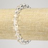 Stretch bracelet with mountain crystal, smooth beads, 8 mm diameter, 18 cm length