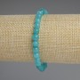 Aquamarine Bracelet Smooth Bead, 6mm diameter ±, length 18cm ± stretch