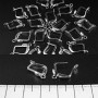 Jewelry Findings Ear Wires English Lock 'Teardrop' 50 pairs ±14×10 mm + silver-tone metal