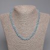 Necklace Topaz faceted beads, diameter 4.5 mm, length 45 cm ± with clasp