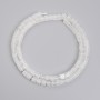 Cube-shaped rock crystal beads, 4.5x4.5 mm, on a thread, length about 38 cm+