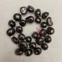 Faceted Garnet Beads, 11–16×10–15 mm, on thread, length about 41 cm
