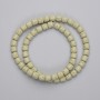 Lava Stone Beads Cylindrical, 6x6 mm, on thread, length approx. 38 cm