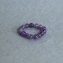 Amethyst Ring with Smooth Bead, 4mm Diameter, Elastic