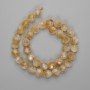 Faceted Citrine Beads, 10 mm, on Thread, 38 cm Long