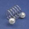 Mallorca scarf and shawl brooch-clip, 31 mm ±, silver-colored metal clip, diameter 21 mm ±