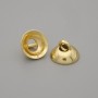 Price per 1 pc. Bead cap end for beads, gold-tone metal, 8x1 mm diameter ±, hole diameter 1.8 mm ±