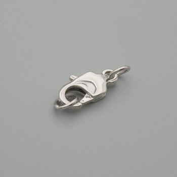 Carabiner clasp 12×5 mm ± silver-colored metal