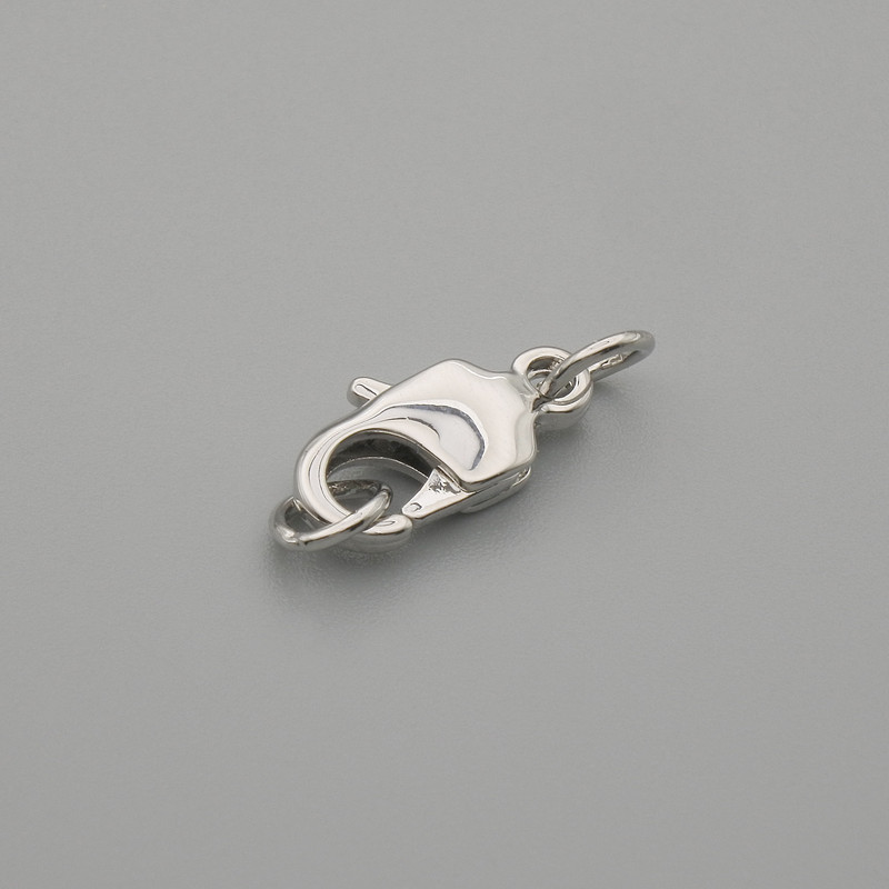 Carabiner clasp 12×5 mm ± silver-colored metal