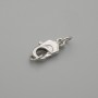 Carabiner clasp 12×5 mm ± silver-colored metal