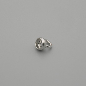 Price per 1 pc. Bead end cap - cap for beads, silver color, diameter 4.5×1 mm ± hole diameter 2.5 mm