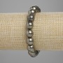 Pyrite bracelet with smooth beads, 10 mm diameter, 18 cm length, elastic