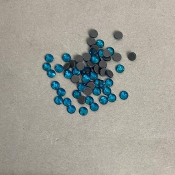 Blue cold-set rhinestones, 4 mm diameter, packaging approx. 15 g (±)