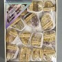 Fluorite souvenir stone assortment, sizes 17×13 cm+ (price per box)