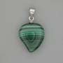 Malachite Heart Pendant 13×15×23 mm+