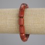 Red Jasper Cylinder Bracelet, beads approx. 14×10 mm in diameter, length 18 cm, stretch