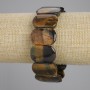 Tiger's Eye and Falcon's Eye Bracelet, Smooth Link, 24×16 mm diameter ±, 18 cm length ±, Stretch bracelet