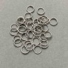Spring-loaded ring, 7 mm diameter, silver-tone metal, packaging 20 g