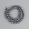 Terahertz Beads, Faceted Ball, 6 mm Diameter (+-), 38 cm Length (+-), on Thread