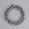 Terahertz Beads, Faceted Round Bead, 8 mm Diameter ±, 38 cm Length ± on Thread