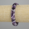 Natural Amethyst Stone Bracelet with Smooth Links, Diameter 17×10 mm, 5–11 mm ±, Length 18 cm ±, Stretch
