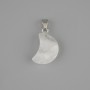 Faceted Moon Pendant, Rock Crystal, 19×12 mm, length approx. 25 mm