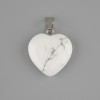 Pendant Cacholong Heart 20x20 mm ±, length 28 mm ±