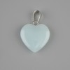 Pendant Aquamarine Heart 20x20mm +-, length 28mm+-