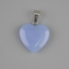 Heart Pendant with Aquamarine, 20×20 mm, length 28 mm